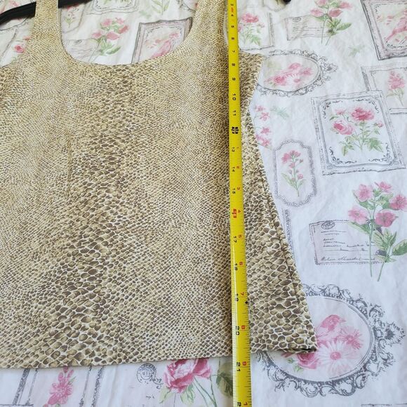 Vintage Bershka Women's Size Medium Snake Print Tank Top Camisole Y2K 90s Animal - Picture 5 of 6